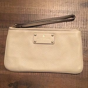 Kate Spade Nude Leather Wristlet